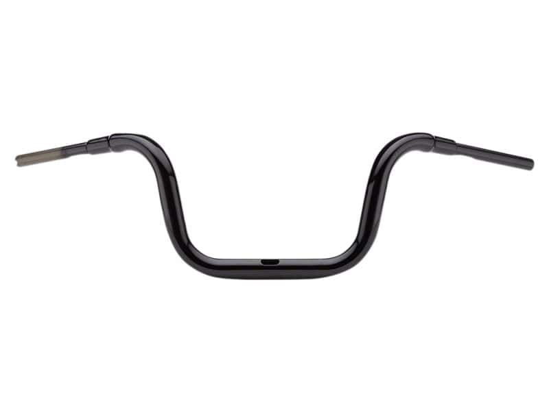 10in. x 1-1/2in. Grande Traditional Ape Handlebar - Gloss Black. Fits Road Glide 2015-2023 Handlebars for motorcycles, black chrome finish, durable and stylish design for Revelry Motorcycles.