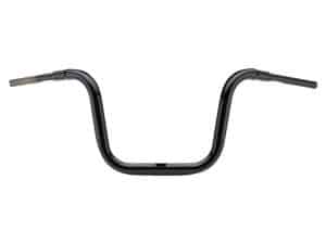 Black motorcycle handlebar for custom bikes and cafe racers.