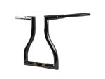 Forged motorcycle handlebar with black finish, suitable for custom bikeworks and rebuilds.