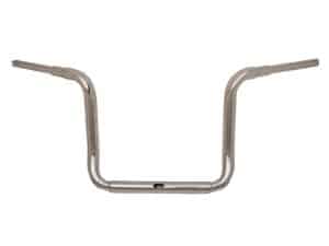 Chrome motorcycle handlebars for Revelry Motorcycles, durable and custom-fit.