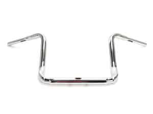 Polished chrome motorcycle handlebar for cafe racer bikes | Revelry Motorcycles.