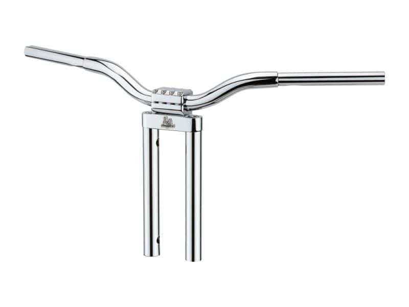 Chrome motorcycle handlebars for custom bike builds and upgrades.
