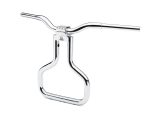 Chrome motorcycle handlebar, vintage style for cruisers.
