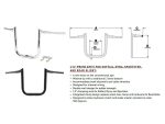 Chrome motorcycle handlebar with detailed measurements for enduro, dirt bike, and street bikes.