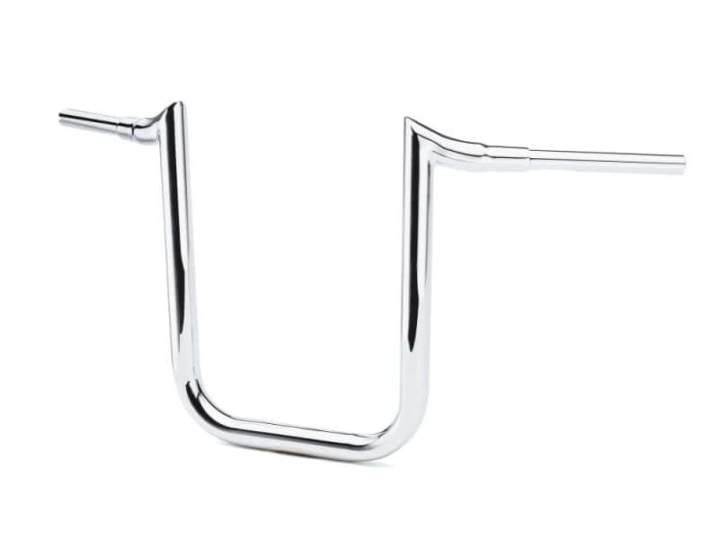 16in. x 1-1/2in. Grande Prime Ape Handlebar - Chrome. Glossy chrome motorcycle handlebar for custom bike builds.