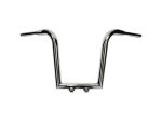 Chrome motorcycle handlebar for custom cruiser bikes.