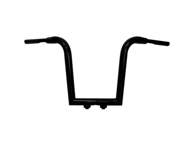 Black motorcycle handlebar for custom Revelry Motorcycles builds and repairs.