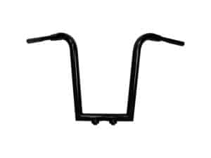 Black motorcycle handlebar for custom bike builds and motorcycle accessories.