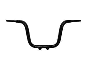 Black motorcycle handlebar for cruiser bikes at Revelry Motorcycles.