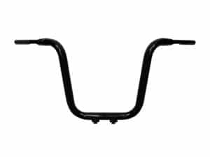 Black motorcycle handlebar for custom motorbike builds.