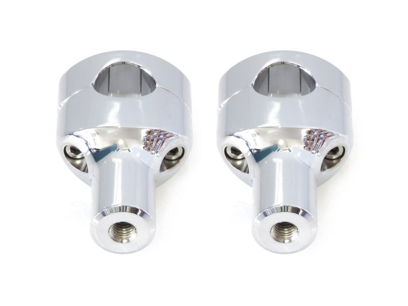 Polished motorcycle steering stem head bearings for Revelry Motorcycles.