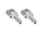 Chrome motorcycle handlebar riser adapters for custom bikes and enhancements.