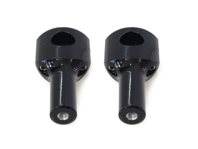 Black motorcycle handlebar grips with threaded ends for Revelry Motorcycles.