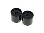 Black motorcycle shock absorber bushings for Revelry Motorcycles, durable and reliable parts.
