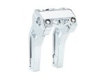 Shiny chrome motorcycle footrest cover for Revelry Motorcycles, high-quality bike accessories.