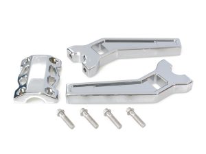 Polished aluminium motorcycle footpegs for Revelry Motorcycles Australian bikes.