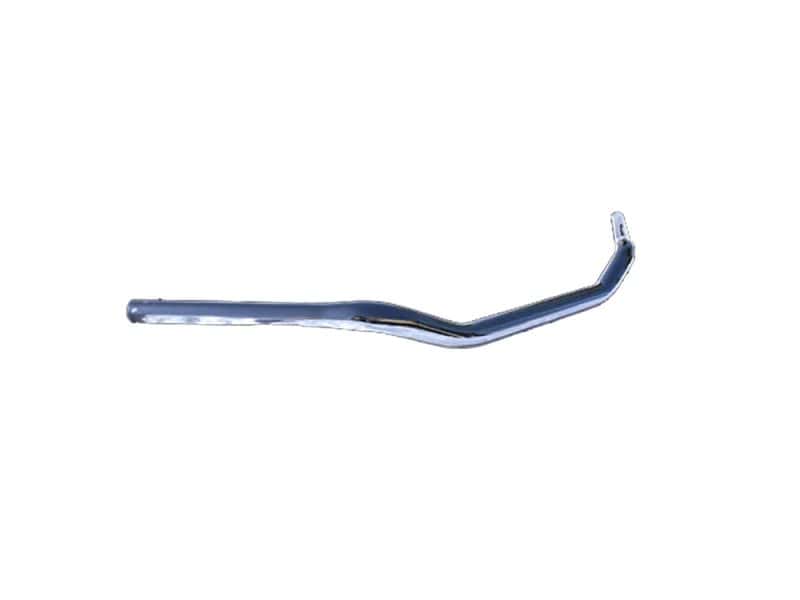 Chrome motorcycle handlebar for enhanced riding control and style.