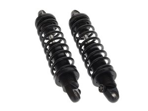 High-performance motorcycle shock absorbers for Revelry Cycles' custom bikes.