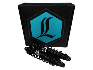 High-performance motorcycle shock absorbers from Revelry Cycles for enhanced ride quality.