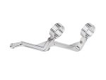 Aluminium motorcycle foot peg set for Revelry Motorcycles rider comfort and style.