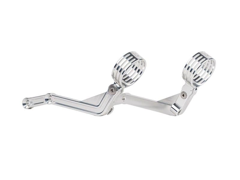 Aluminium motorcycle foot peg set for Revelry Motorcycles rider comfort and style.