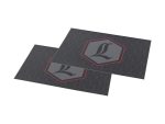 Black motorcycle fuel tank pad with Revelry logo, Australian motorcycle accessories.