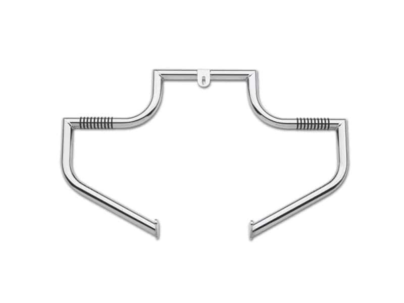 Motorcycle handlebar accessory, chrome-plated fitting for Revelry Motorcycles.