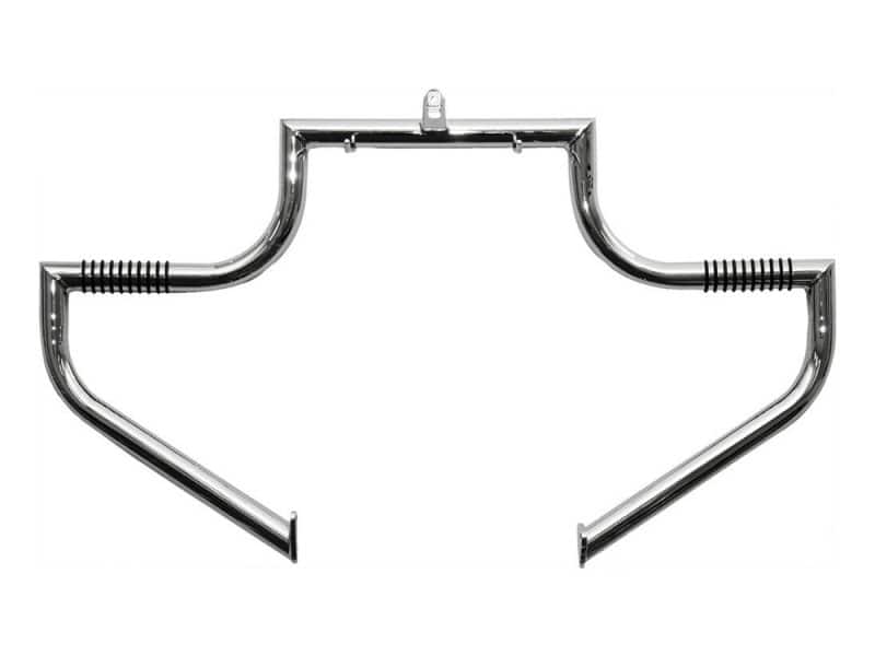 Linbar Engine Guard Freeway Bar - Chrome. Fits Honda Fury Shiny motorcycle handlebar with chrome finish, ideal for custom bike builds or restoration projects.