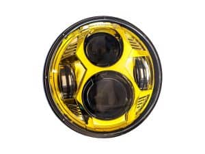 5-3/4in. LED HeadLight - Gold. Fits H-D & Indian Scout Models with 5-3/4in. Headlight.
