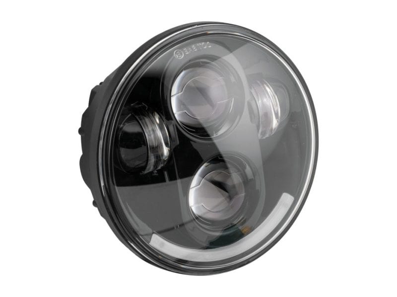 5-3/4in. LED HeadLight - Black. Fits H-D & Indian Scout Models with 5-3/4in. Headlight. High-performance motorcycle headlight for Revelry Motorcycles Queensland Australia.