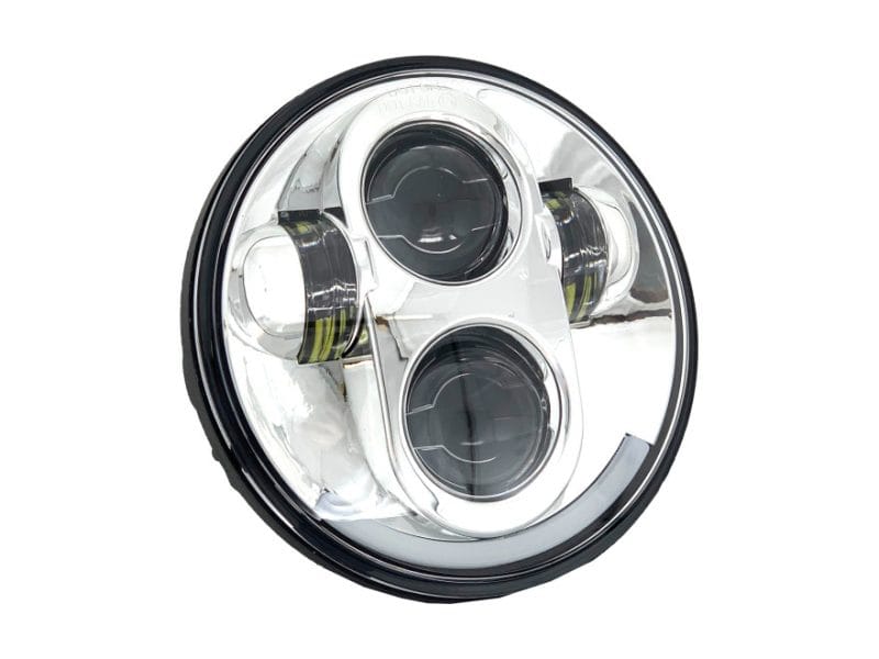 5-3/4in. LED HeadLight - Chrome. Fits H-D & Indian Scout Models with 5-3/4in. Headlight. High-performance motorcycle LED headlight for Revelry Motorcycles in Australia.