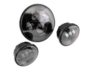 7in. HeadLight & 4.5in. Passing Lamps (2) Insert Bundle - Black. Fits H-D with 7in. Headlights & 4.5in. Passing Lamps.