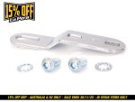 Aluminium motorcycle mounting bracket with screws and washers for Revelry Motorcycles.