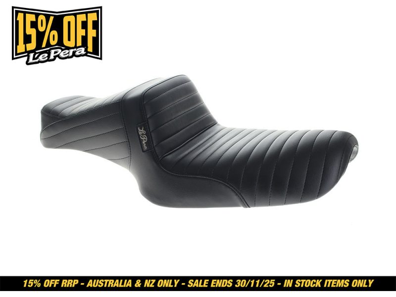 Leather motorcycle seat for Revelry Motorcycles, custom Aussie bike accessories.
