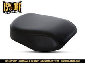 Leather motorcycle seat for Revelry Motorcycles, Australian and New Zealand delivery. Perfect for custom bikes and comfort.