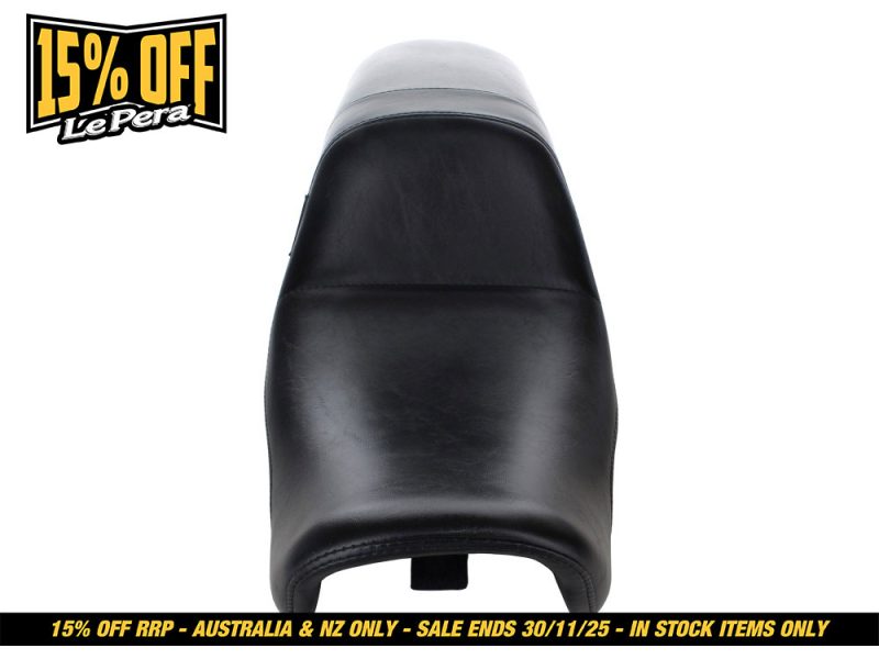 Black motorcycle seat for Rebelry Motorcycles, premium quality accessories, Australian/NZ delivery.