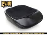 Black motorcycle seat cushion for Revelry Motorcycles, comfortable and durable bike accessory.