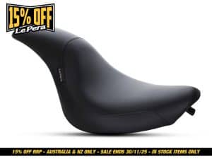Motorcycle seat compatible with Revelry Motorcycles accessories and custom builds Australia.