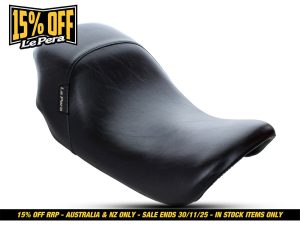 Le pera motorcycle seat black leather comfort cruiser.