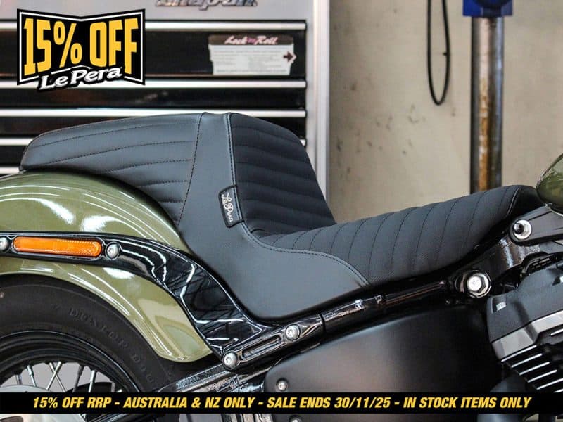 Revelry Motorcycles custom motorcycle seat, high-quality ergonomic design.