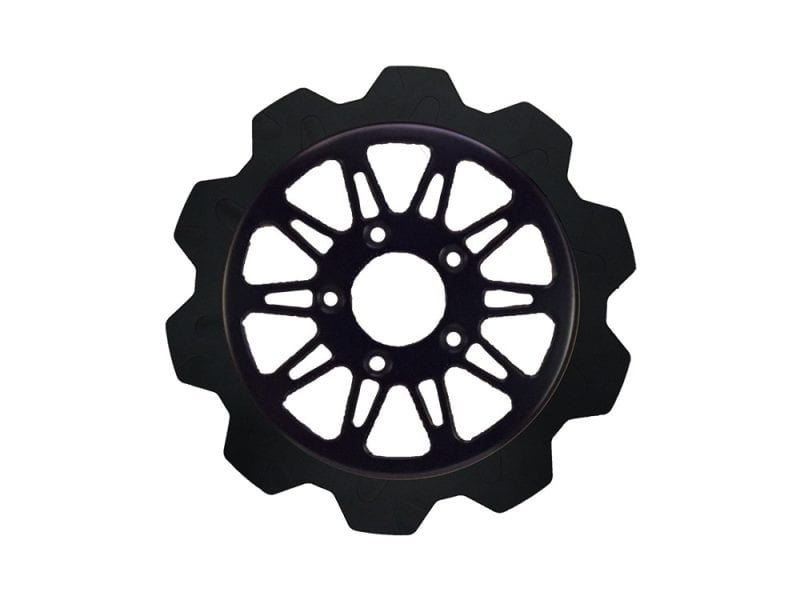 11.8in. Front Omega Crown Disc Rotor - Black Band & Black Carrier. Fits Dyna 2006-2017 High-performance motorcycle sprocket for Revelry Motorcycles quality and durability Australian motorcycle parts.