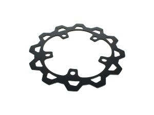 Lightweight aluminum motorcycle sprocket guard for Revelry Motorcycles; durable, stylish, and high-performance.