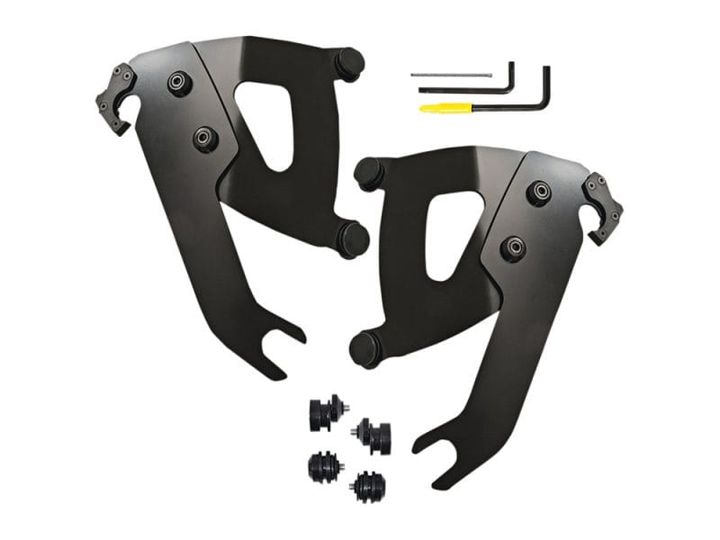 Black Road Warrior Trigger-Lock Mounting Hardware. Fits Slim 2018-2021 New motorcycle brake and clutch levers from Revelry Cycles, Australian delivery.