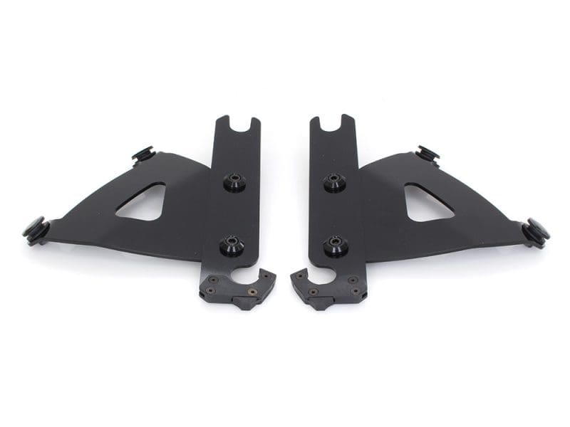 Black Road WarriorRoad Warrior Trigger-Lock Mounting Hardware. Fits FL Softail 1986-2017 With Out Spotlight Bar. High-quality motorcycle mounting brackets for Revelry Motorcycles, durable and reliable.