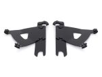 Black motorcycle chassis guards for Revelry Motorcycles.