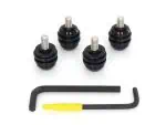 Heavy duty motorcycle anti-vibration engine mounts with tools for easy installation.