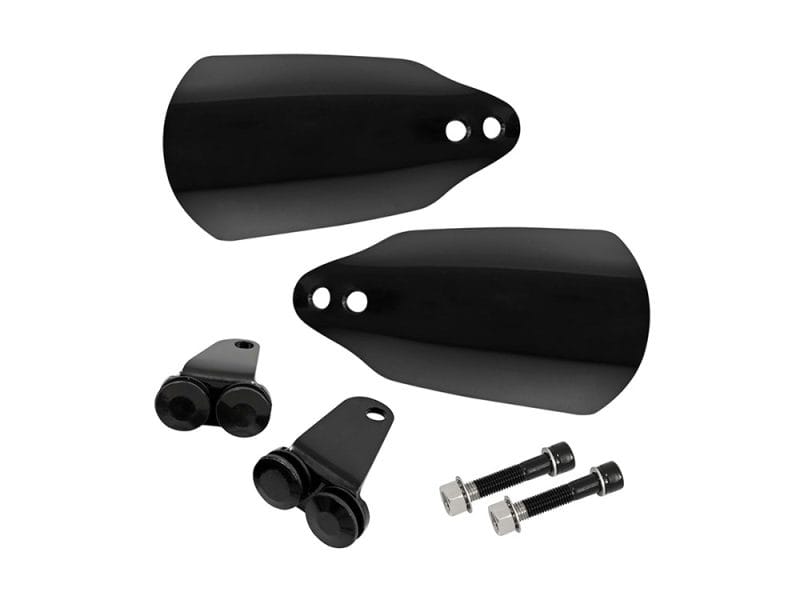 Handguards - Black. Fits Street Glide and Street Glide ST 2021-2023 Black motorcycle parts, front fork protectors for Revelry Motorcycles.