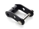 Aluminium motorcycle chain tensioner for enhanced ride stability.