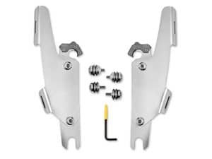 Aluminium motorcycle crash bars with mounting accessories and tools for Revelry Motorcycles.