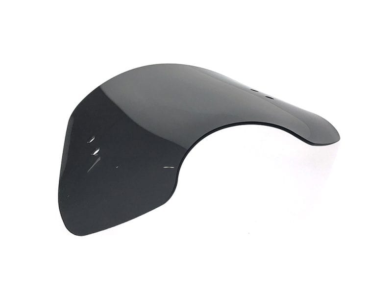 Carbon fibre motorcycle visor for Revelry Motorcycles helmets, enhanced protection, and clear visibility.